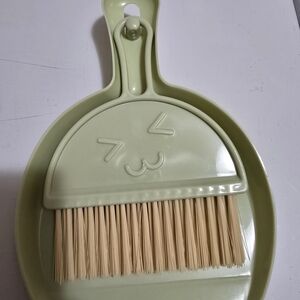 Cute Green Dustpan and Brush Set